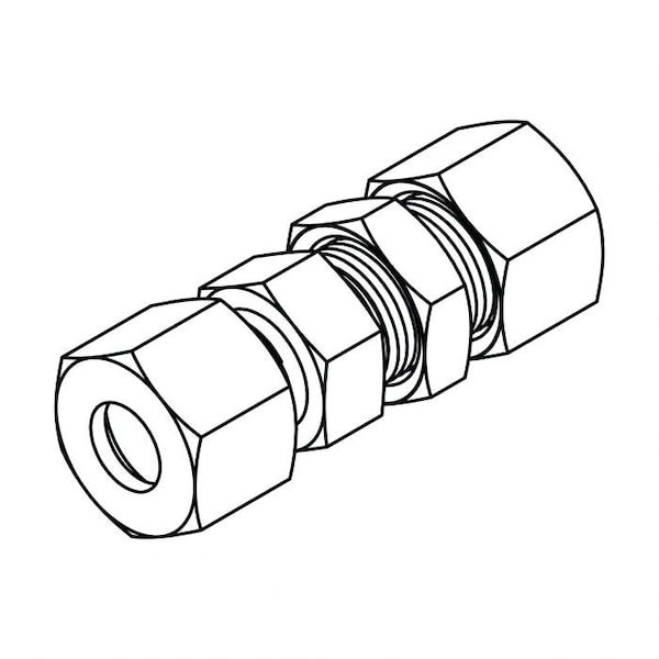 Tompkins Hydraulic Fitting-Metric CompressionL28(36X2.0) UNION BULKHEAD MC6026-L28-L28 - main